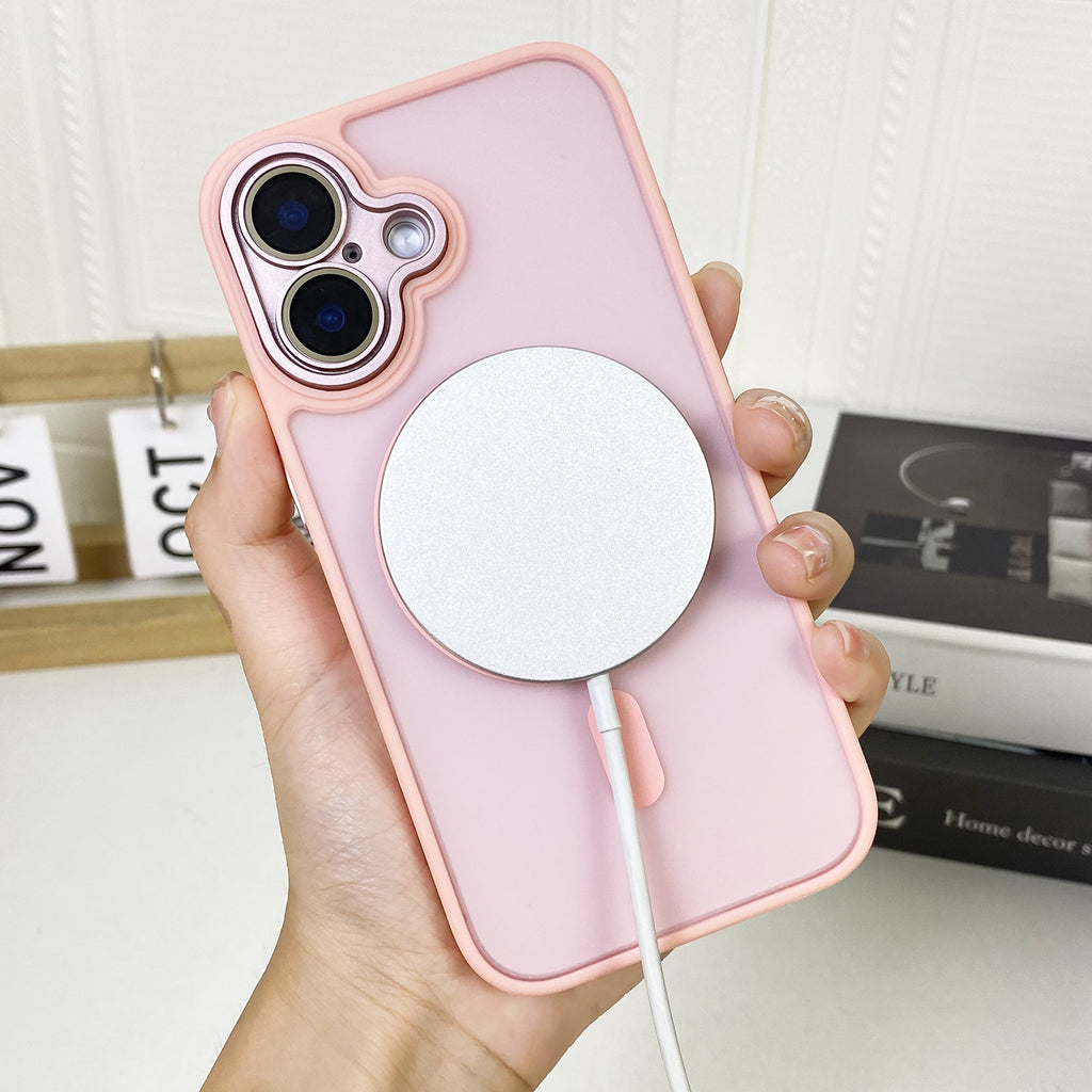 JD Magnetic Matte Phone Case Tout inclus résistant à la chute