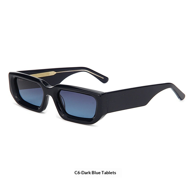 Lunettes de soleil à la mode européenne et américaine avec un cadre carré et des bras de temple larges