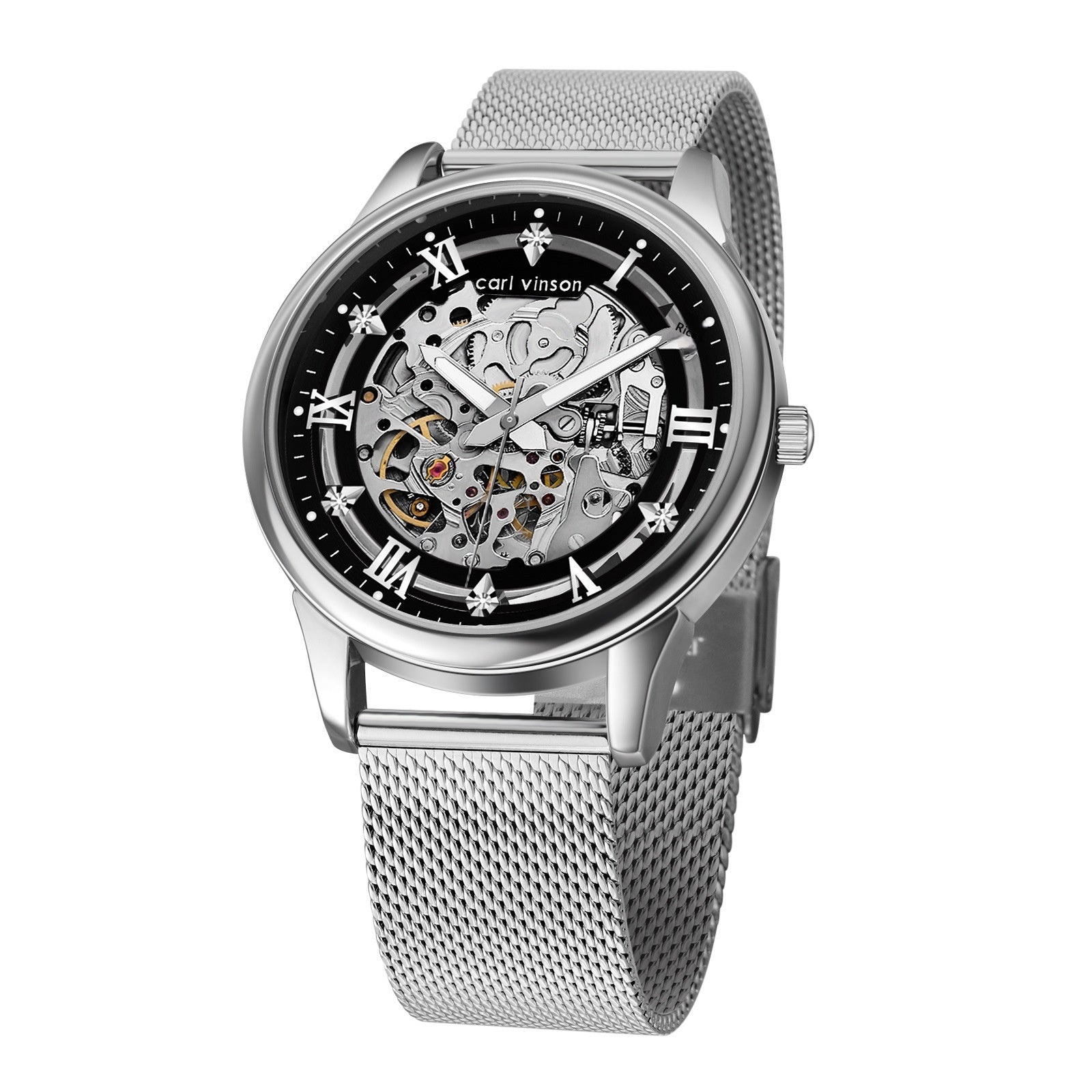 Montre mécanique entièrement automatique pour hommes