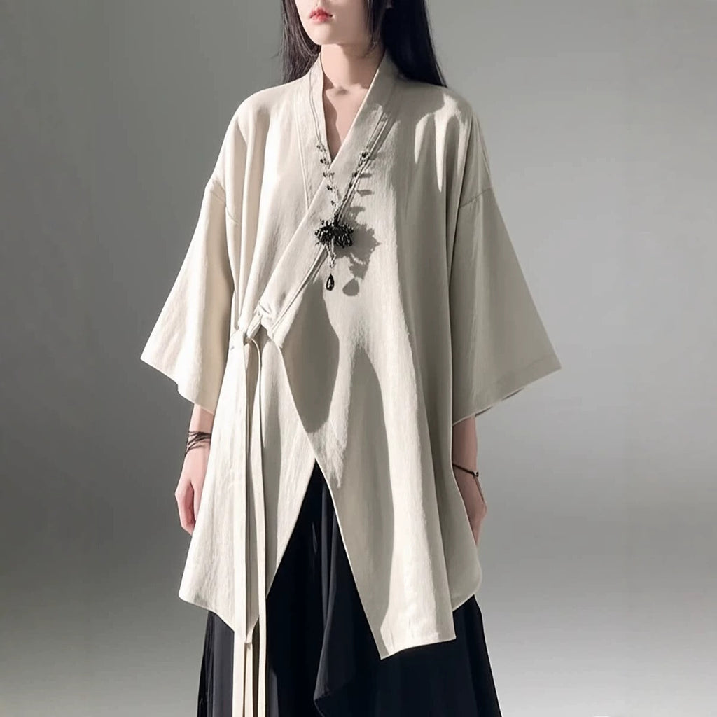 Manteau à ceinture de style neutre