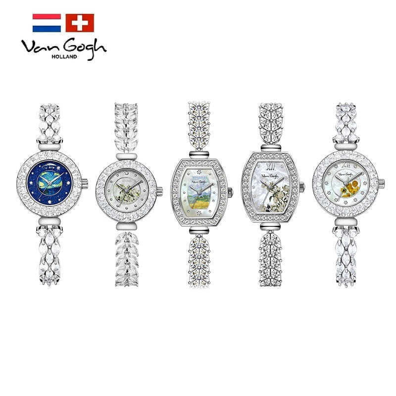 Van Gogh Yaoguang Full Starry River Series Sunflower Women's Steel Band Watch