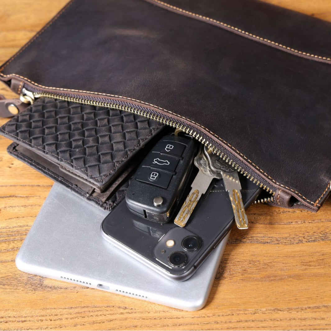 Crazy Horse en cuir simple pour les hommes