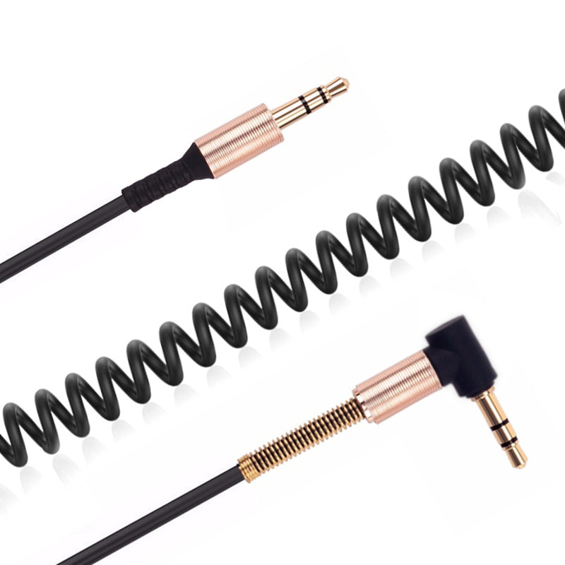 Câble audio 3.5mm de ressort d'Elbow