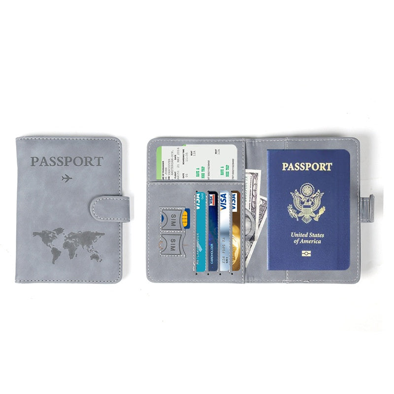 Carte de l'étui en cuir Porte-passeport Porte-cartes International Sac Organisateur