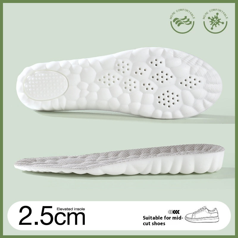 Hauteur Augmenter la semelle intérieure Haute Élastique Shockproof Respirant Sweat Absorbing