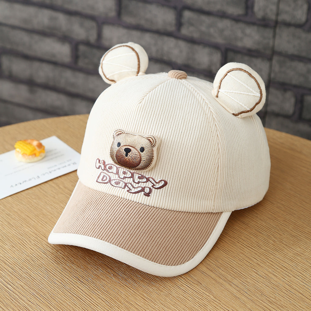 Casquette de baseball en forme d'ours brodé en trois dimensions pour usage quotidien
