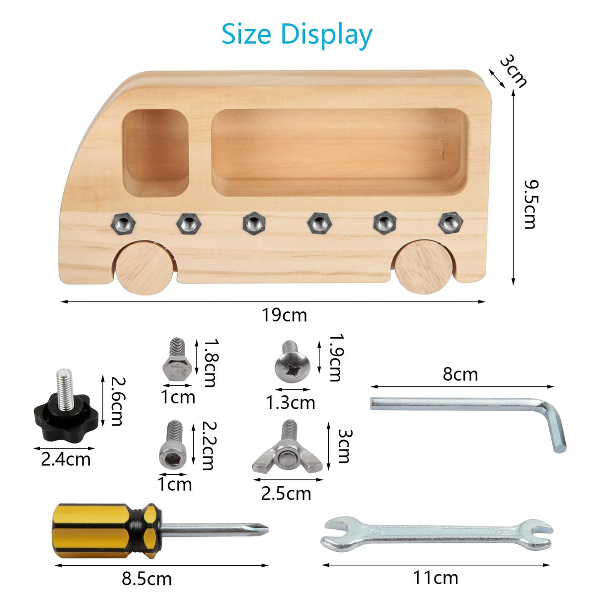 Kit d'artisanat de voiture en bois - Un projet d'artisanat comme cadeau de fête ou décoration de fête
