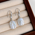 Boucles d'oreilles carrées baroques