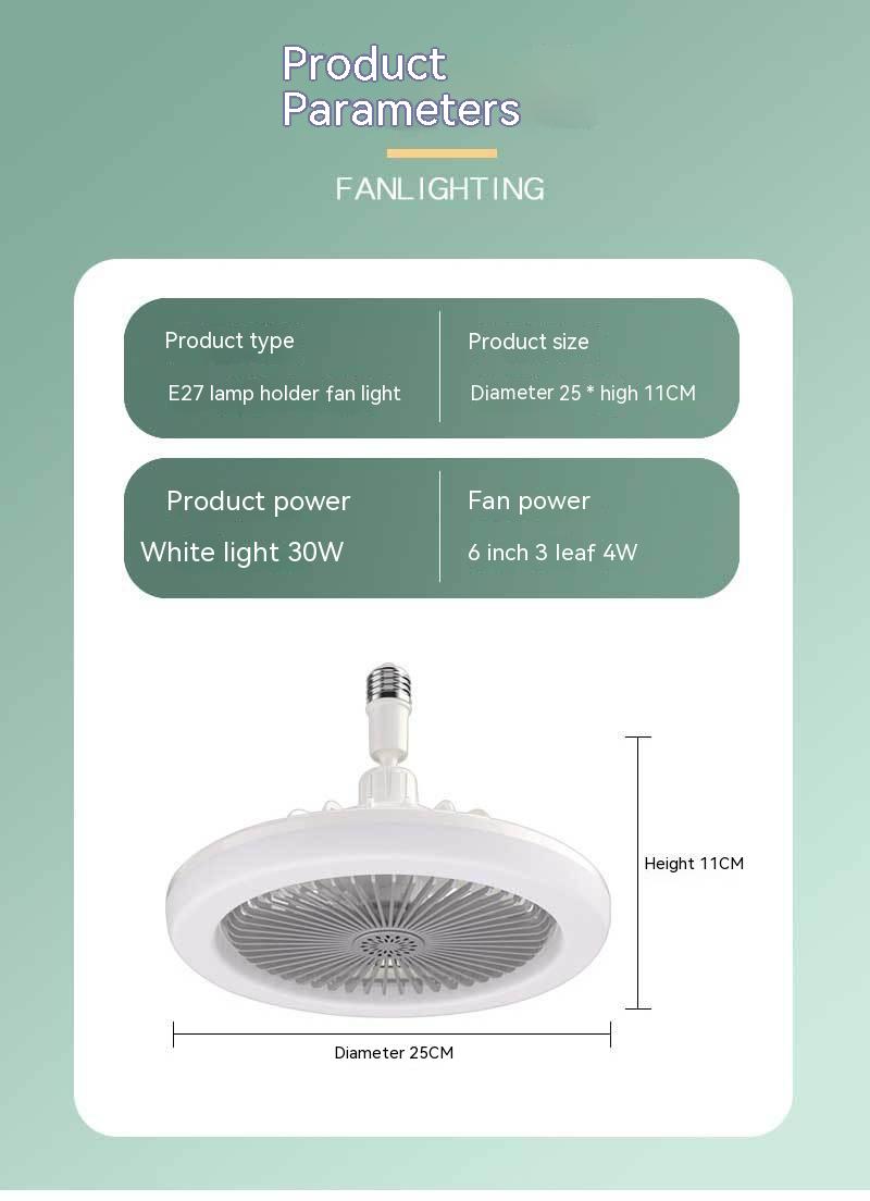 Télécommande E27 Vis réglable chambre à coucher aromathérapie Petit ventilateur lampe
