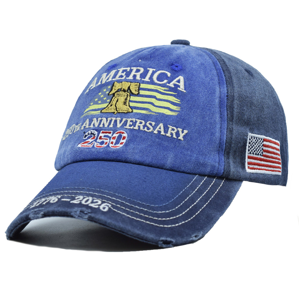 Broderie 250e anniversaire Chapeau commémoratif Casquette de baseball