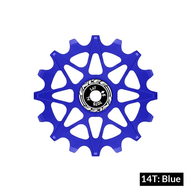 Positive derailleur and negative teeth