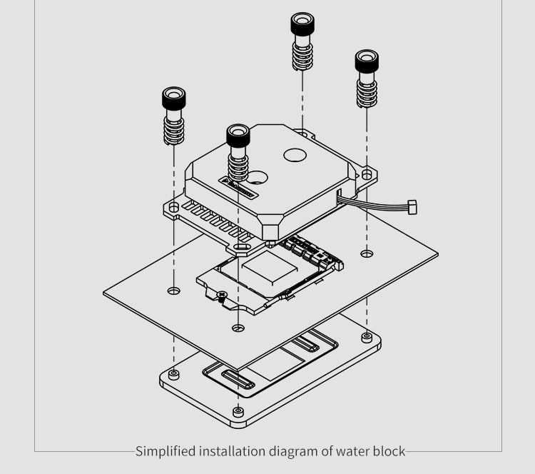 Jet type micro canal d'eau CPU tête de refroidissement d'eau