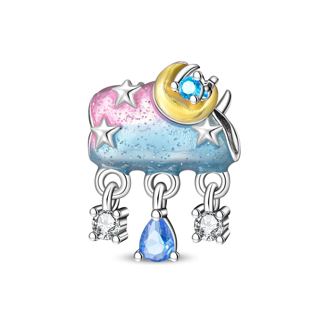 Sunny-Rainy Weather Sun-Moon-Stars Bracelet Pendentif perles Accessoires
