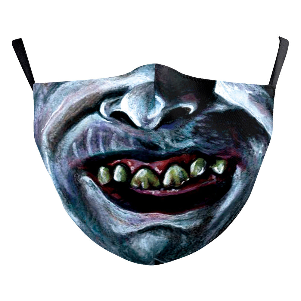 Impression numérique Clown Halloween Funny Horror Double couche Masque de poussière