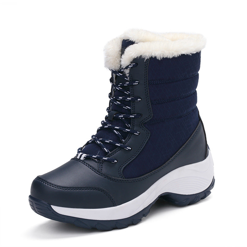 Chaussures femme haut-top en velours et chaussures imperméables