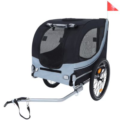 Grande remorque à vélo pliante pour chiens 120LB Capacité Transporteur d'animaux de compagnie tout-terrain