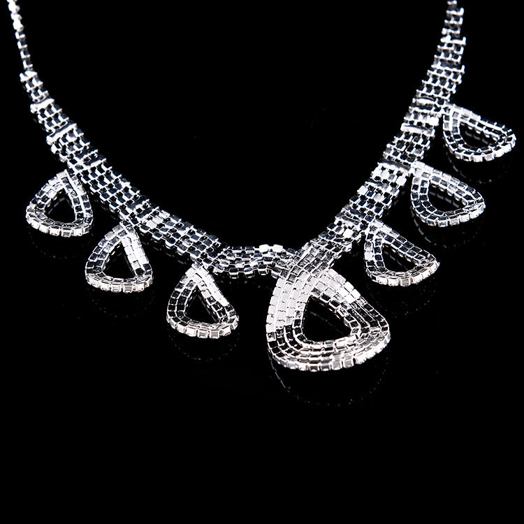 Coréen Mariage Robe de mariée Accessoires Deux Pièces Bijoux Bijoux Collier Anneau d'oreille