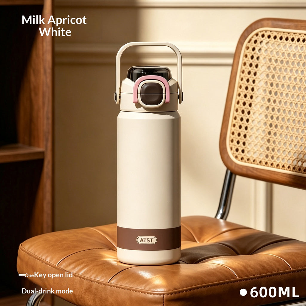 Bouteille d'eau isolante en acier inoxydable portable pour sports de plein air