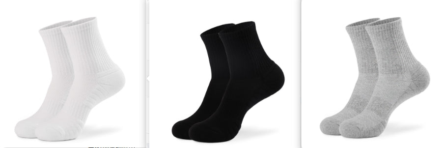 Chaussettes de sport en coton pur avec une semelle essoufflée