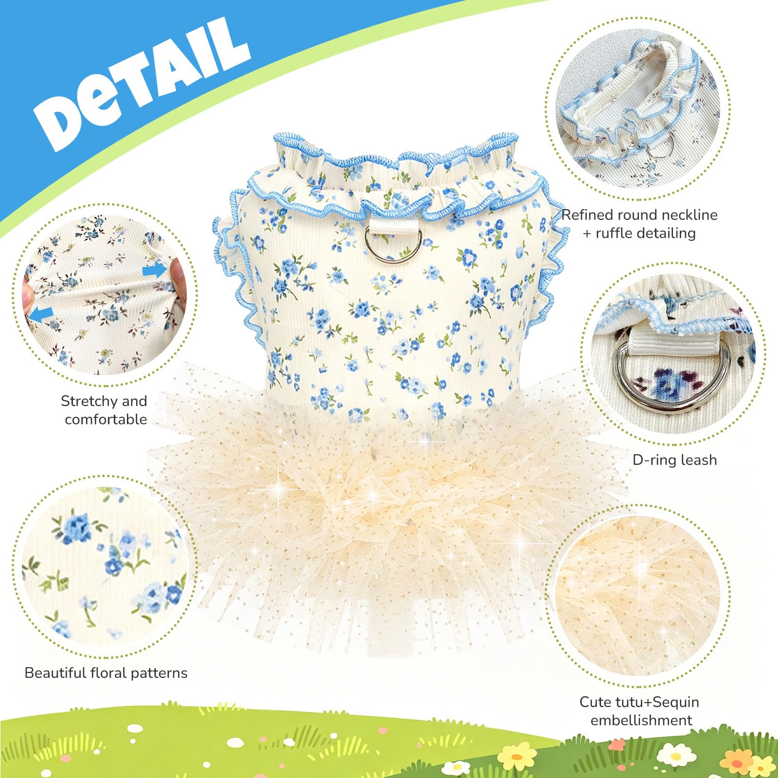 Robes de chien pour petits chiens fille