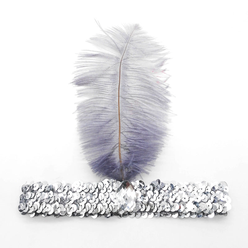 Les cheveux d'autruche sequined Diamonds Bandeau