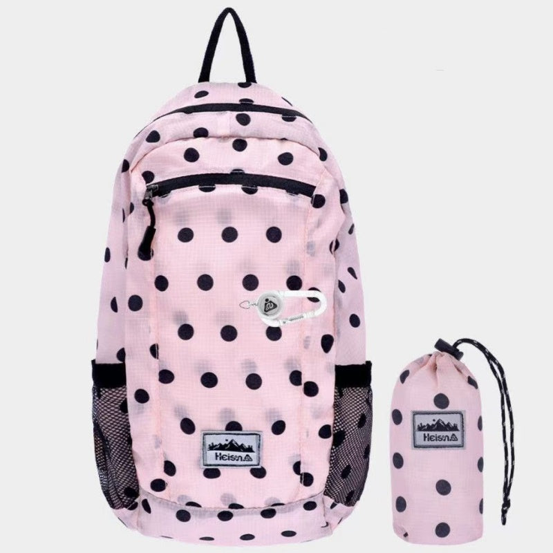 Autumn Nylon Lightweight Polka-dot Sac à dos de style coréen
