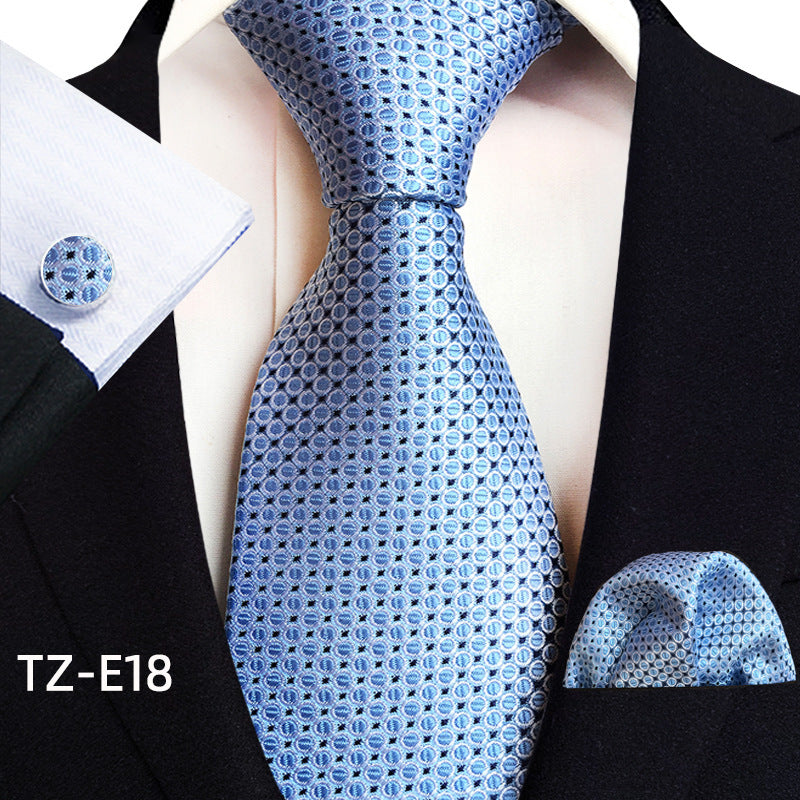 Paisley Tie Square Scarf Pocket Square Cufflinks Ensemble de trois pièces