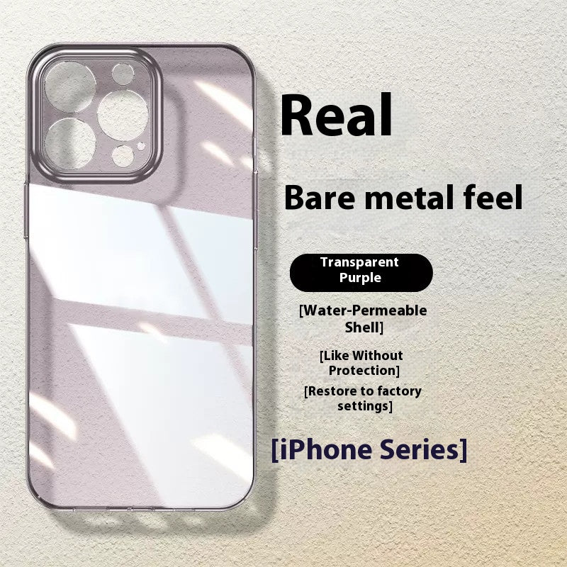 All-inclusive Lens Simple Protective Cover 13 Case de téléphone non jaune transparent sur glace