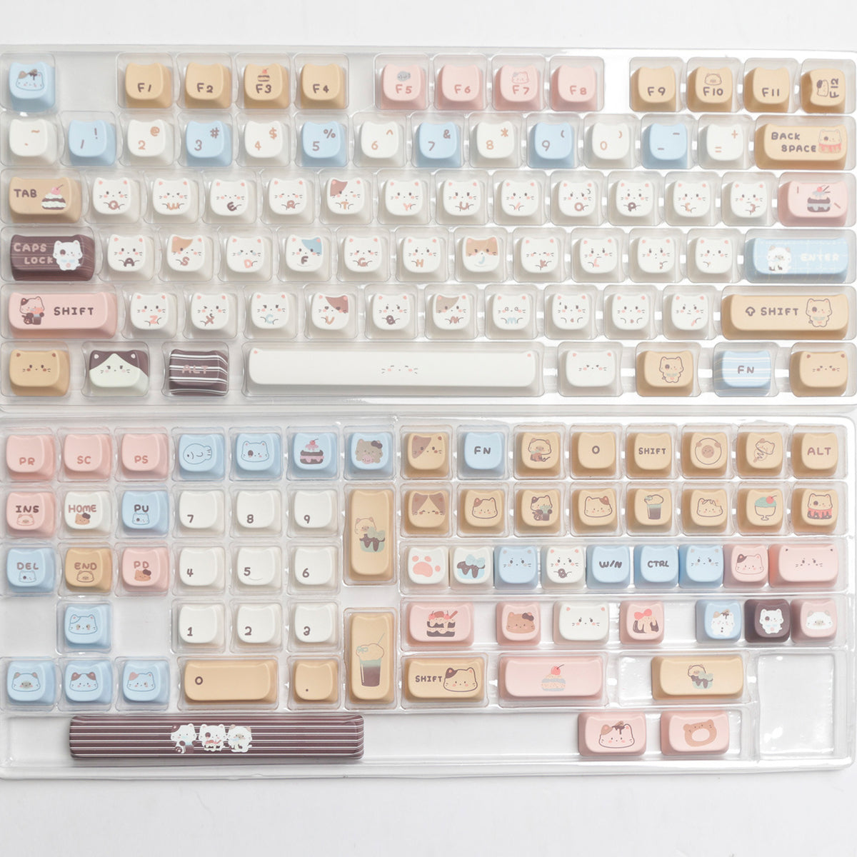 Full Set PBT Dye Sublimation Key Cap Ocean Salt Mars Space 7u Supplement