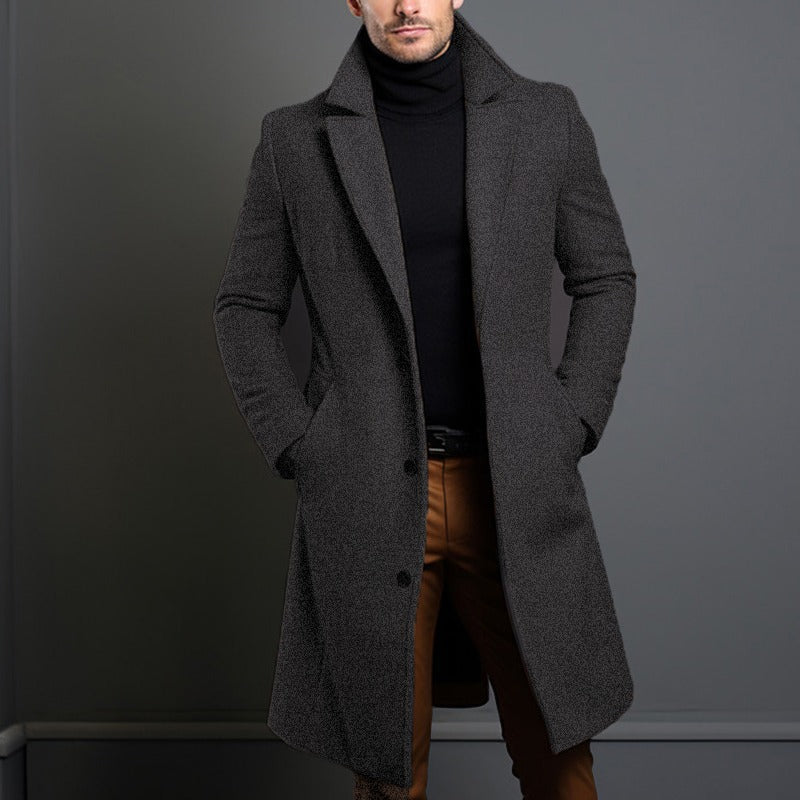 Manteau de tranchée de longueur moyenne pour hommes