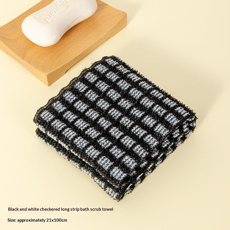 Bath Bar Back-screbbing Strip Hommes Scrubber débarrassant longue noir et blanc rayé
