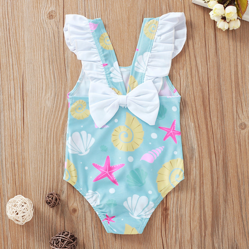 Maillot de bain à arc imprimé Shell