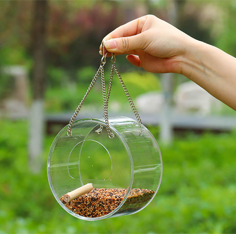 Boîte alimentaire pour oiseaux acryliques