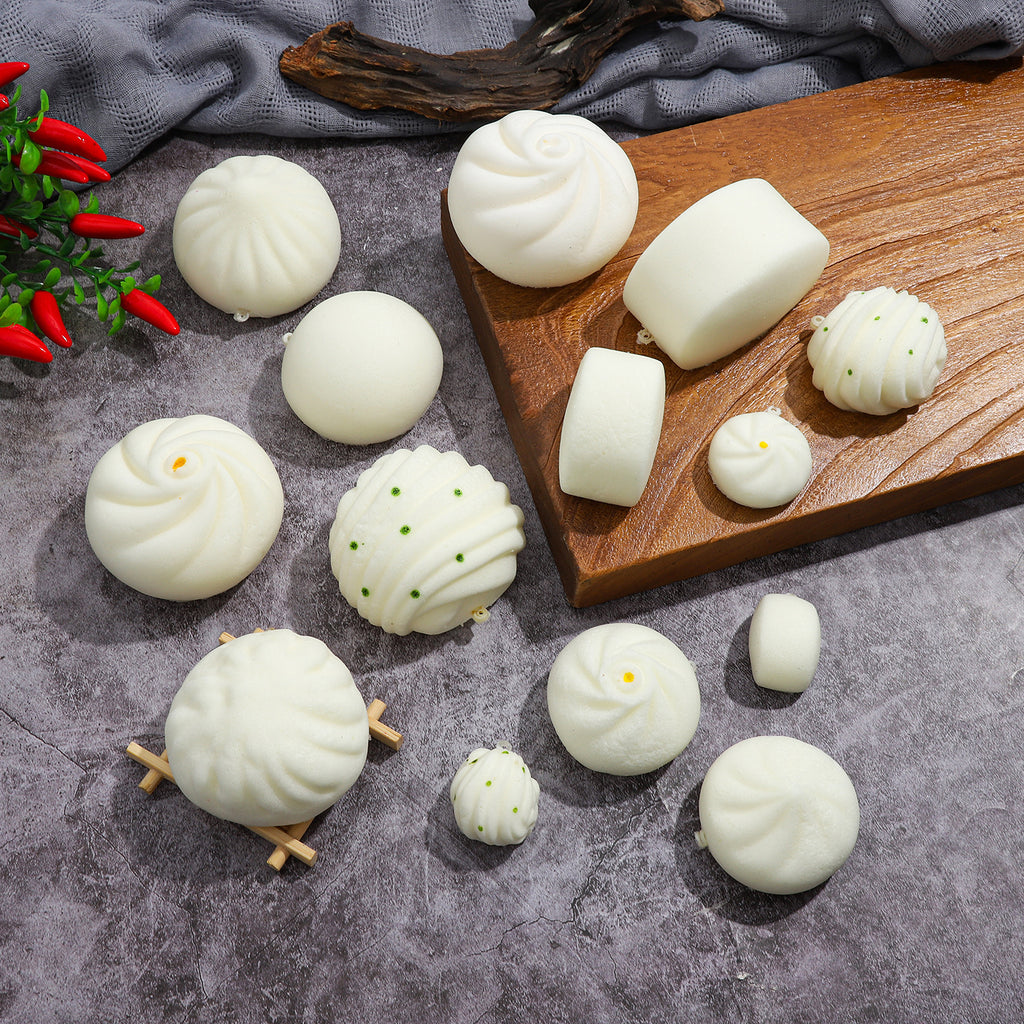 PU Simulation à rebound lent Bun Steamed Bun et Flower Roll Model Props
