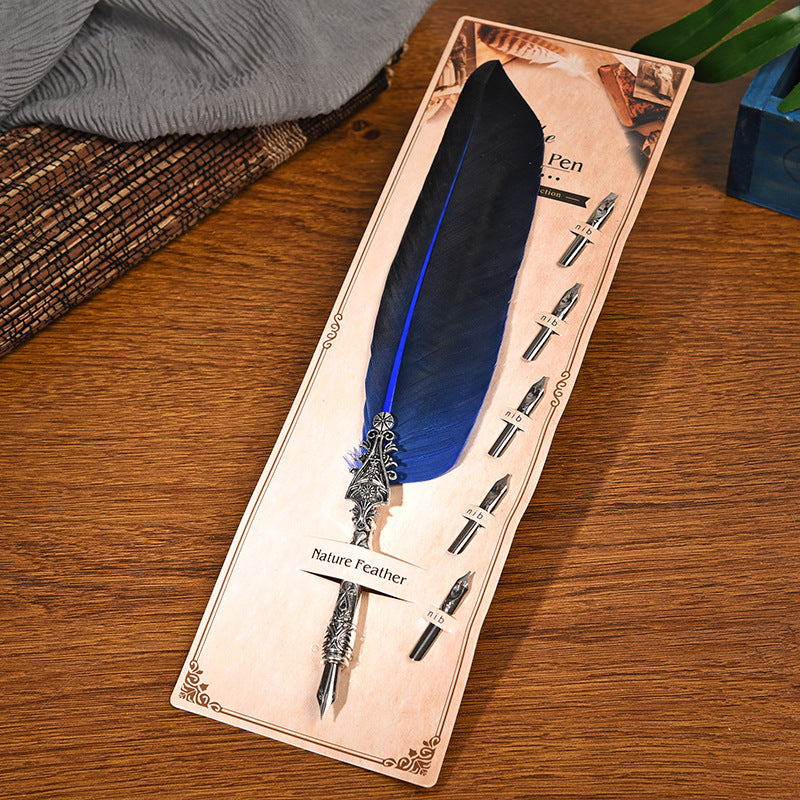 Stylo retro européen et américain personnalisé Cadeau trempé dans un stylo à eau