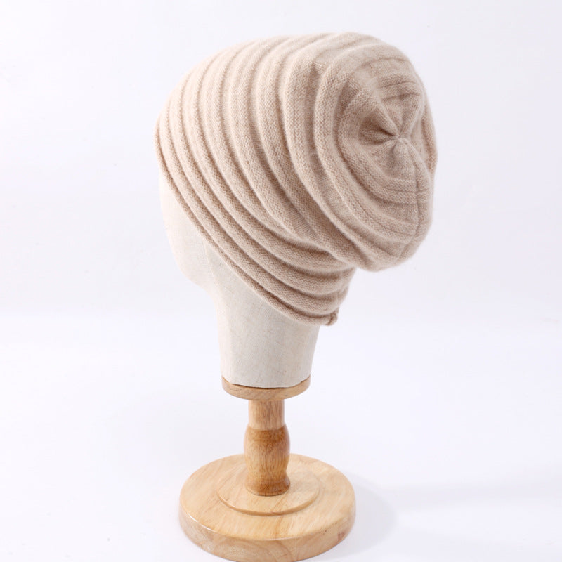Chapeau tricoté unisexe en laine pure