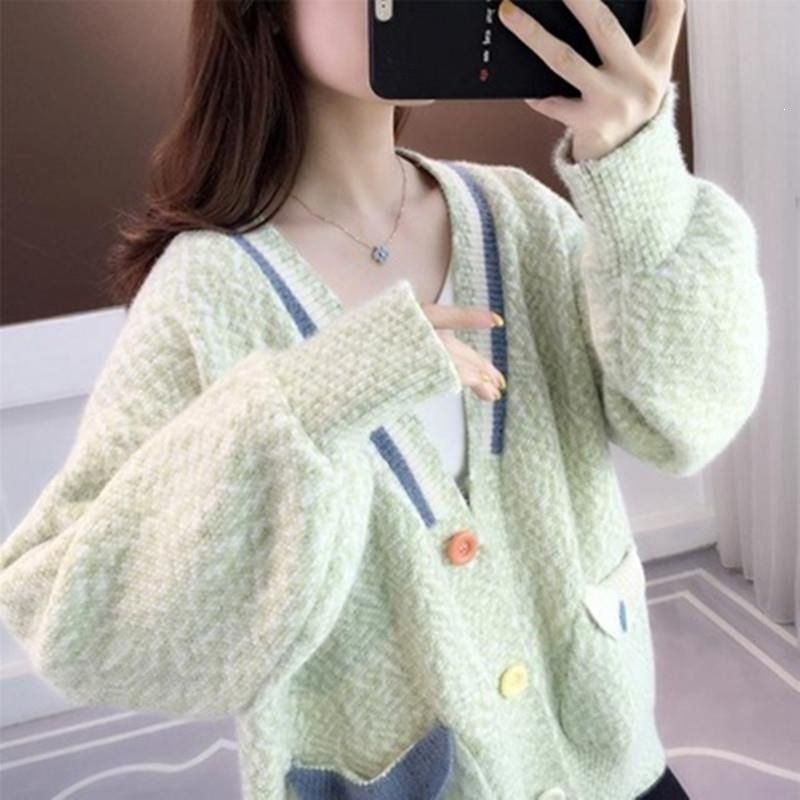 Chandails pour vêtements de dessus enroulés pour femmes avec des poches de couleur contrastée