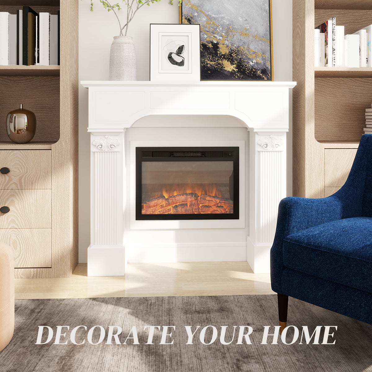 Baroque mantel drape