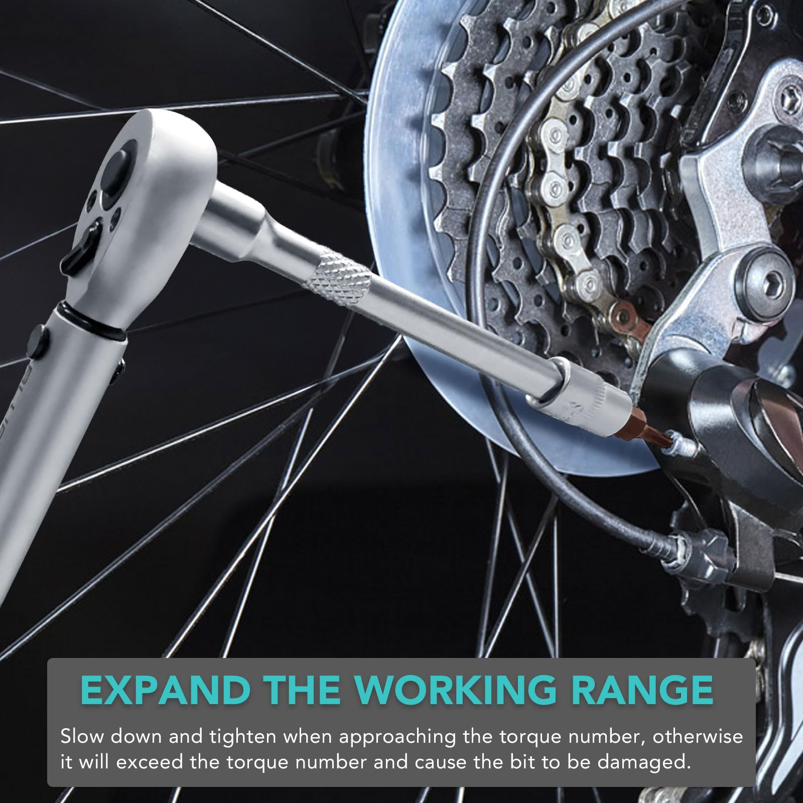 Ensemble de clé de 15 pièces de torque à vélo