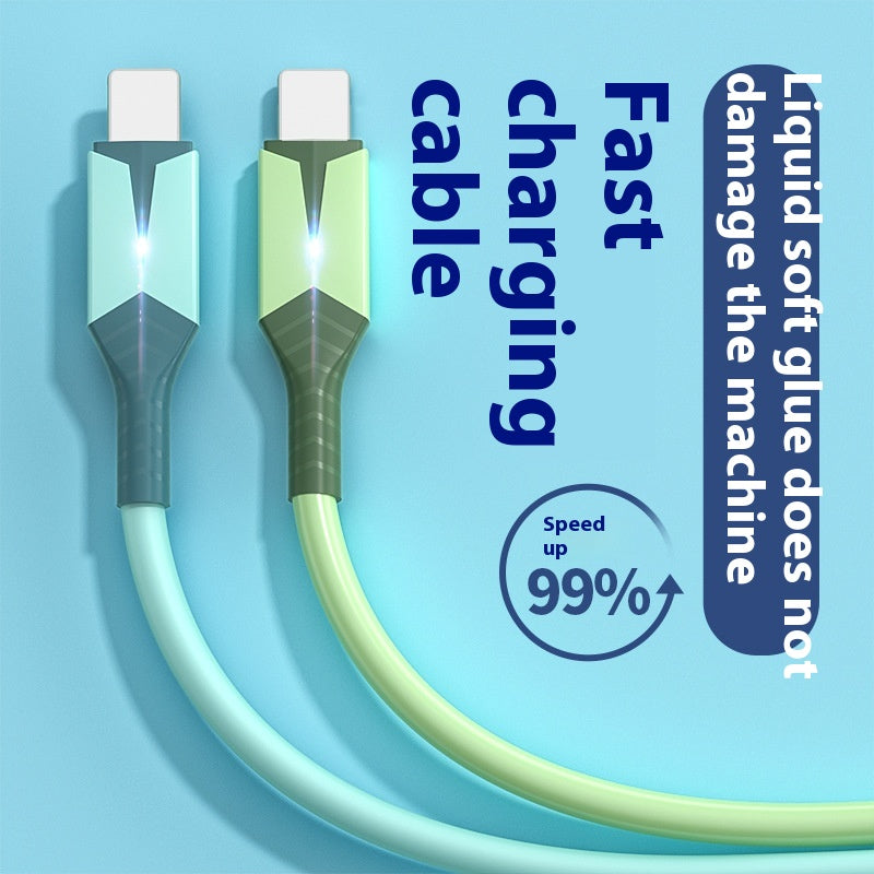 Colle flexible liquide avec câble de charge de données de téléphone mobile léger