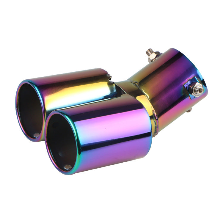 Automobile Universal Tail Double silencieux d'échappement en acier inoxydable