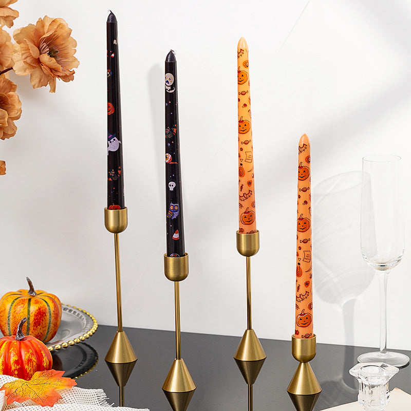 Décoration d'Halloween Ambiance Petits Cadeaux Soy Wax Imprimé Rod Wax Creative Pumpkin Candl