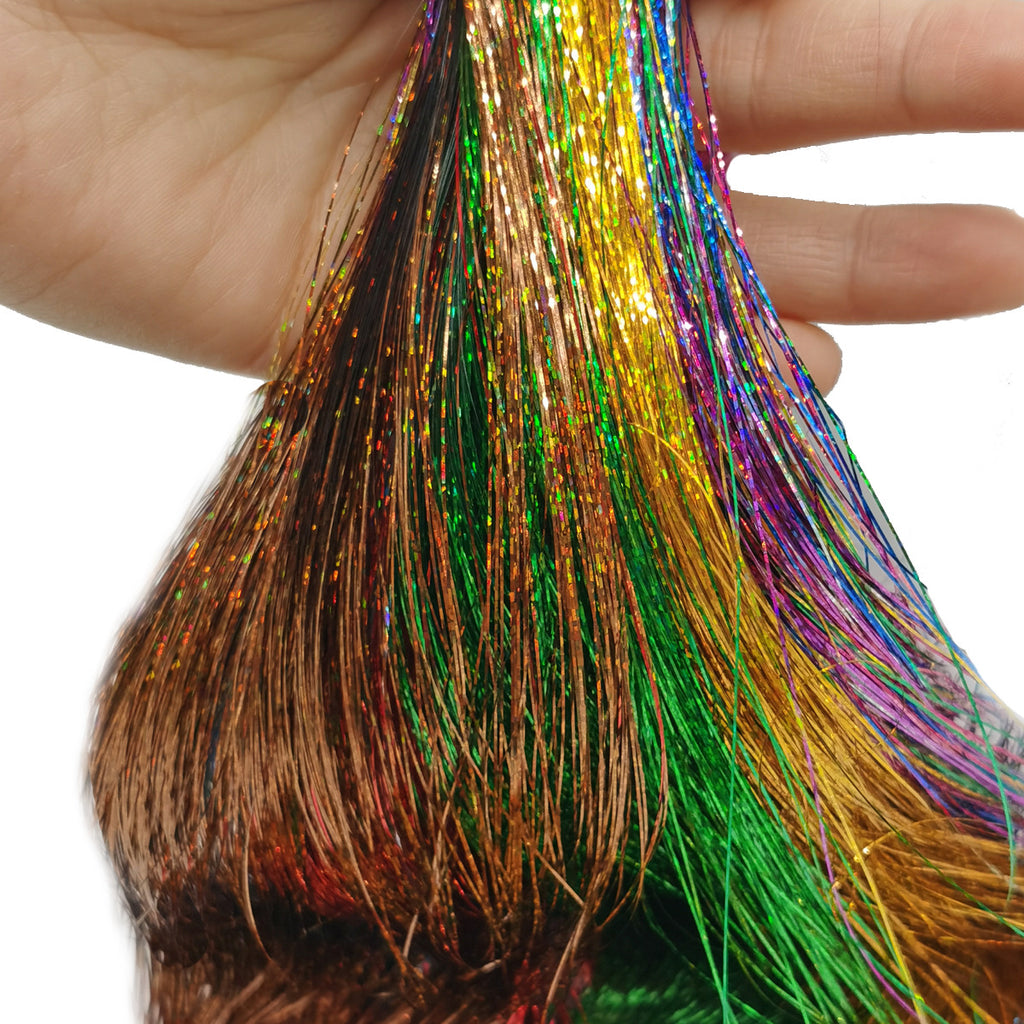 Ensemble coloré de perruques en soie pour animaux de compagnie