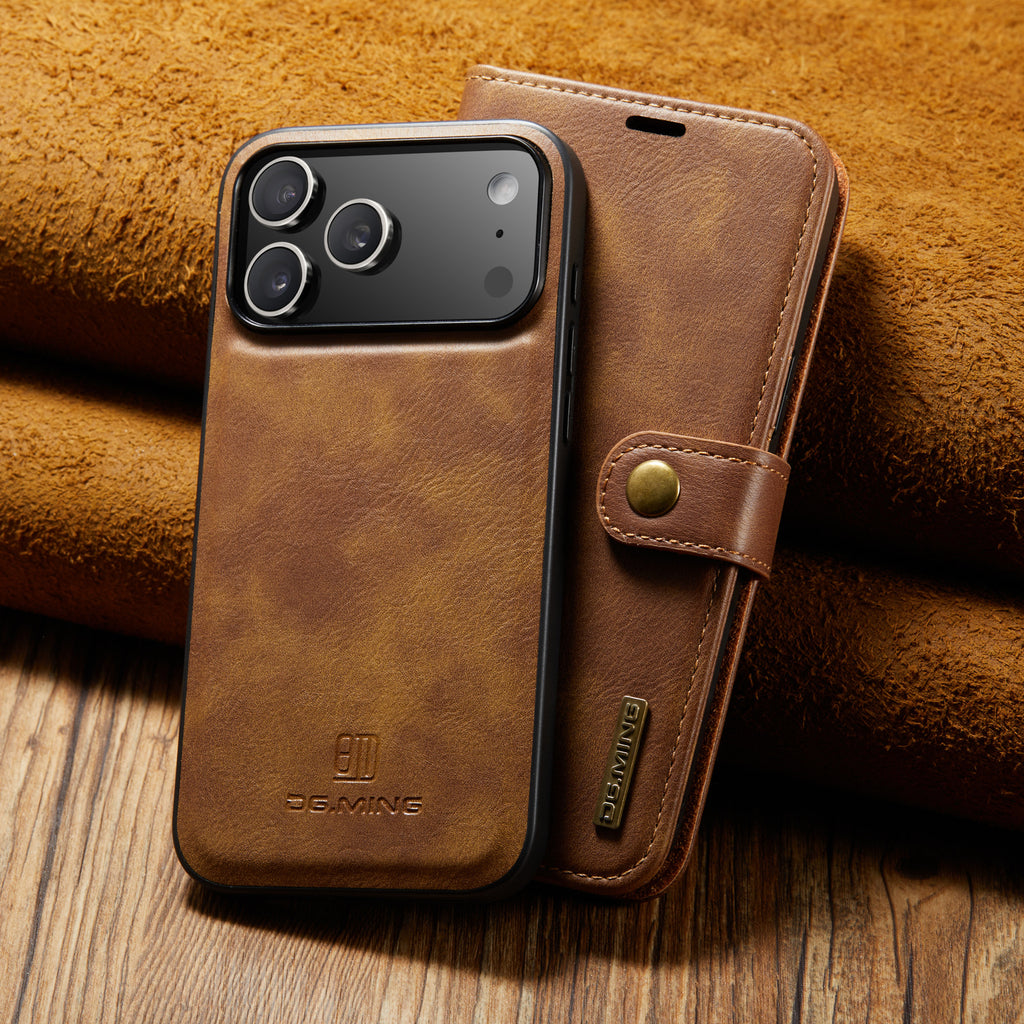 Flip-style carte fente Magnetic-clip Double usage en cuir synthétique cas de téléphone