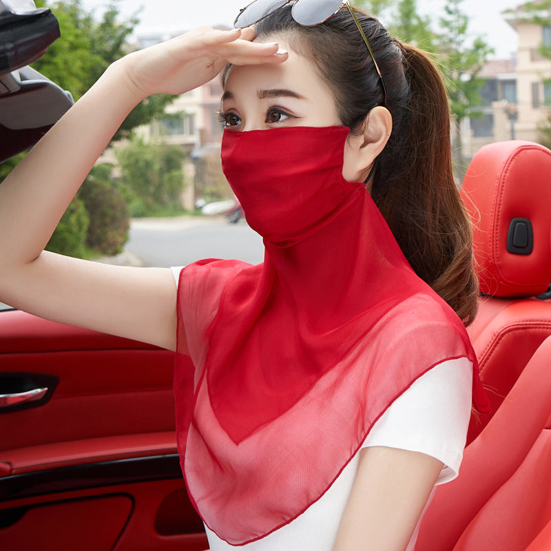 Masque en soie Voile respirante pour femmes