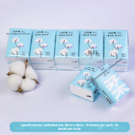 Serviette en coton mouchoir-100% coton-single pack de 10 pièces-10 pack-1 bande