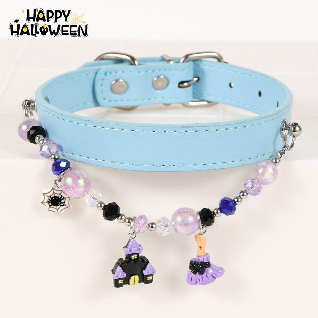 Collier de chat Niche Accessoire Collier d'Halloween avec embellissements perlés
