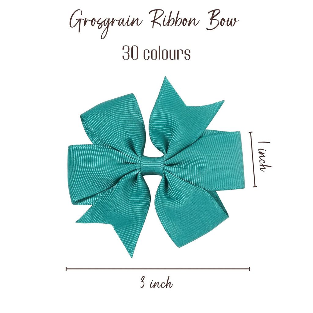 20 60pcs 3 pouces Boutique Grosgrain Ribbon Pinwheel Bows cheveux pour bébé filles