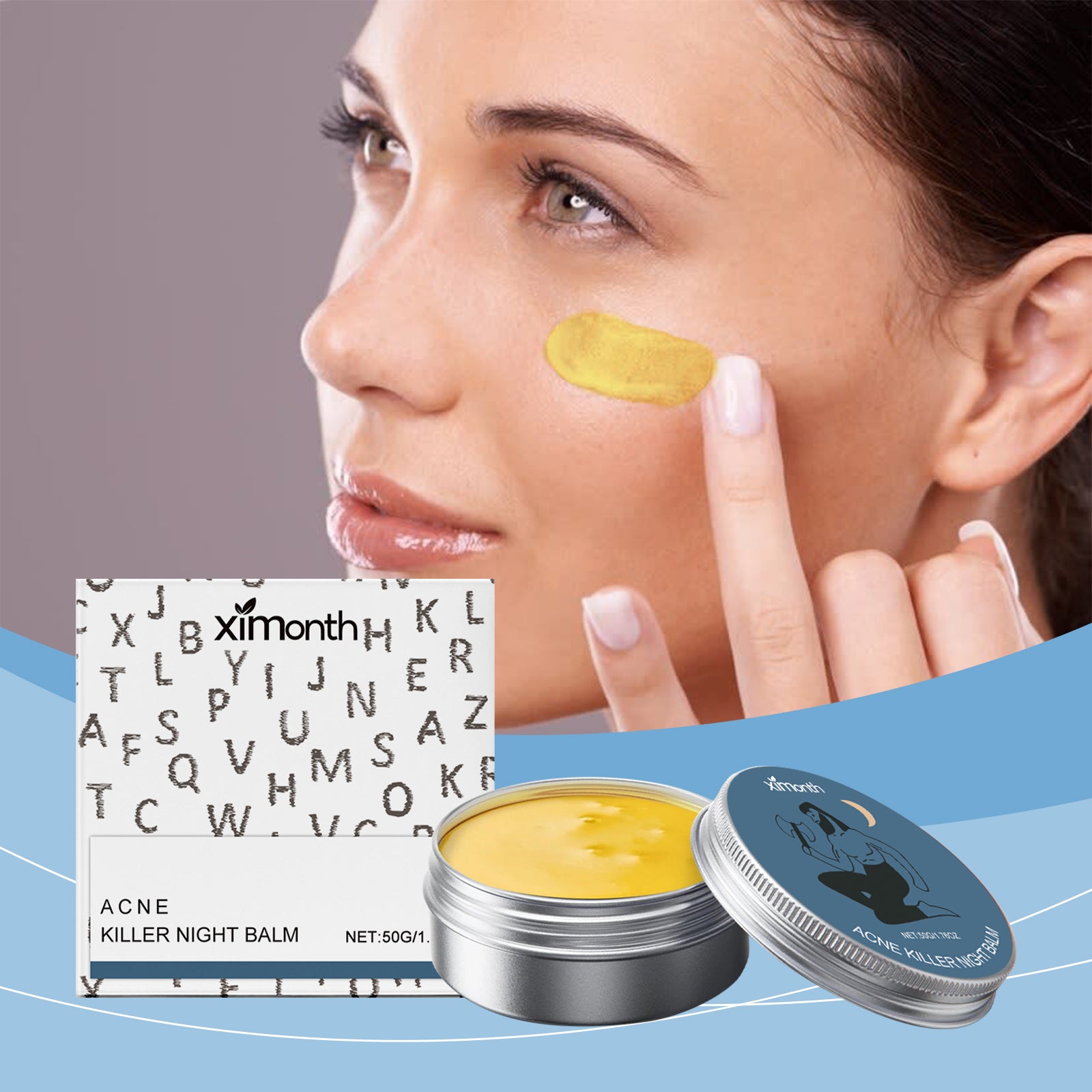 Crème d'acné hydratant 50g-boîte