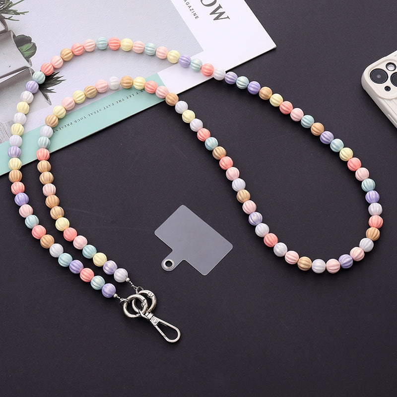 Acrylique Pearl Lanyard Chaîne d'épaule Étui de téléphone Bracelet de lanière